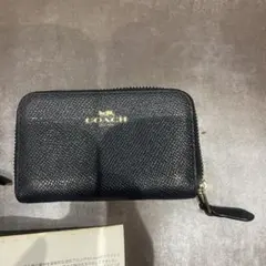 COACH コーチ　コインケース ネイビー ブラック