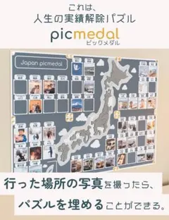 無地プレートセット】人生の実績解除パズル 日本地図 パズル フォト