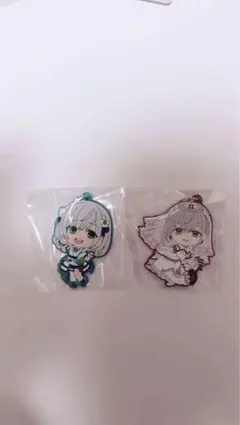 ホロライブ 白銀ノエル 一番くじ ラバーチャーム ガチャガチャ 2点セット