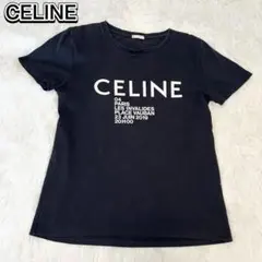 美品・近年モデル】セリーヌ フロッキープリント アーチロゴtシャツ