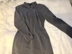 ZARA グレー 長袖 ミニワンピース L