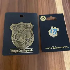 ディズニーランド　ピンバッジ　ドナルド