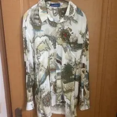 PARIS 総柄シャツ　レーヨン100%のサムネイル