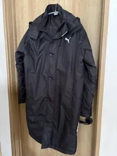 PUMA ブラック ベンチコート フード付き 160