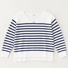 FRAY I.D. フレイアイディー ボーダー Vネック ニット セーター