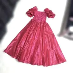 プリンセス マグー製光沢シャンタン サテン裏地 カクテルドレス 日本製