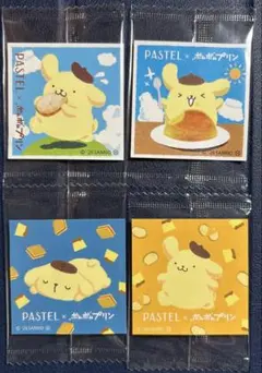 パステル×ポムポムプリン さくさくラスク オリジナルシール ４枚セット