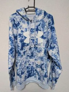 UNDER ARMOUR　アンダーアーマー　タイダイ柄　パーカー　ブルー　XL