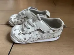 Onitsuka Tiger 動物柄 キッズシューズ ホワイト15cm