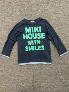110cm ミキハウス　 ロンT 長袖Tシャツ ブラック　男の子 トップス