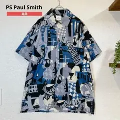 PS Paul Smith オールオーバー オープンカラーシャツ Sアート 総柄のサムネイル