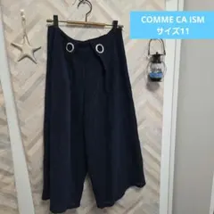 COMME CA ISM サイズ11 ワイドパンツ ネイビー レース
