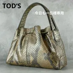希少美品✨️ TOD‘S トッズ ミニハンドバッグ ミニバッグ パイソン レザー