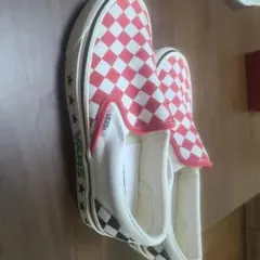 VANS チェッカー柄 スリッポン22.5cm