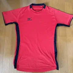 MIZUNO ミズノ スポーツシャツ レッド×ネイビーのサムネイル