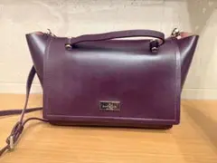 【美品】Kate Spade 2WAY ボルドー ショルダー ハンドバッグのサムネイル