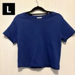 【新品】 GU ジーユー ミニT コットン クロップドTシャツ y2k 半袖 L