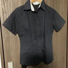 【値下げ】TAKAQ レディース半袖シャツ　黒ドット