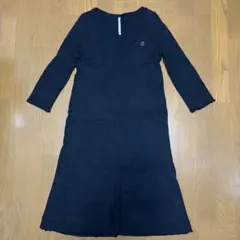 sunaokuwahara ラウンドネック ワンピース ブラック 黒