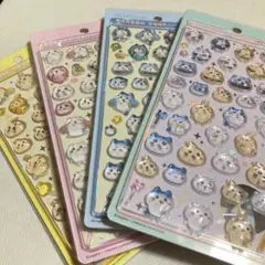 し*ら様 【新品】全4種類　ちいかわ　ボンボンドロップシール　ハチワレ　シール帳