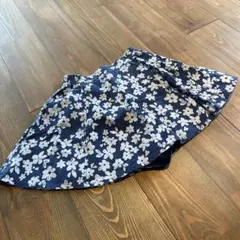 キュロットスカート   爽やか 花柄