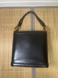 オールドウンガロ ungaro べっ甲調チェーン スクエア バケツバッグ 黒のサムネイル