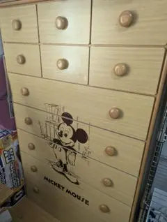 ミッキーマウスデザイン木製チェスト