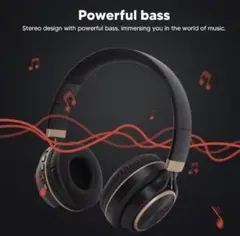 ワイヤレスヘッドフォン 折りたたみ 黒 ゲーミング Bluetooth 音楽