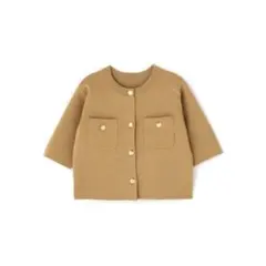 【美品】NATURAL BEAUTY BASICエンブレムボタンニットジャケットのサムネイル