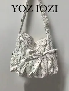 【新品】SHEIN ショルダーバッグ ホワイト ドット柄 リボン付き