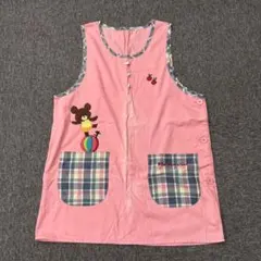 エプロン 保育士 介護士 幼稚園教諭 介護士 くまのがっこう ピンク