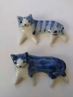 猫デザインの箸置き2個セット