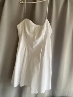 ZARAホワイトノースリーブミニワンピース