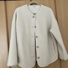 UNIQLO アイボリー ボアジャケット