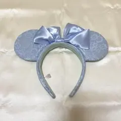 ディズニー カチューシャ 水色 青 ブルー レース