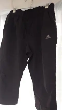adidas レディースナイロンパンツ 七分丈　L