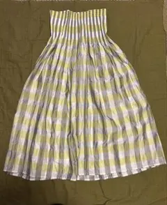 美品　ZAMPAザンパ　リバーシブル　ロング　フレアスカート　M チェック