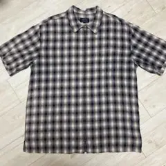 90's Ralph Eton シアサッカー　オンブレチェックシャツ LLのサムネイル
