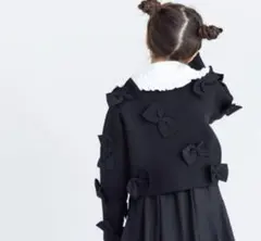 美品　ローリーズファーム　キッズリボンカーディガン　100-110