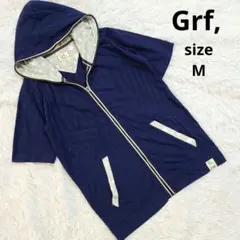 Grf, graniphグラニフ限定ライン半袖フードジップパーカー星柄ジャガードのサムネイル