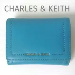 CHARLES & KEITH 財布 ミニ財布 3つ折り財布 ブルー 水色