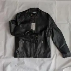 【新品未使用】Nylaus ブラック ライダースジャケット 合皮 M