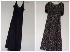 スナイデル SNIDEL 半袖 花柄 黒ワンピース 良品