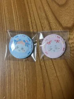 【刺繍缶バッジ】ちいかわ&ハチワレセット