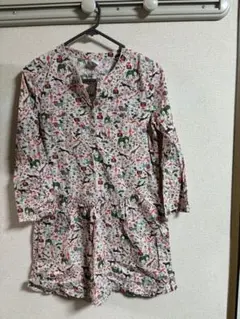 PETIT BATEAU 動物柄 七分袖ワンピース 10ans138㎝