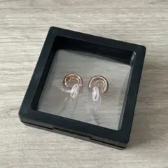 【試着のみ】痛くないイヤリング　ピアス見え　ピンクゴールド