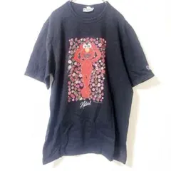 チャンピオン Tシャツ クルーネック 半袖 キャラクター M 黒 綿 お出かけ