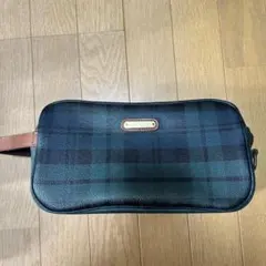 polo ralph lauren ダークグリーン チェック柄 ポーチのサムネイル