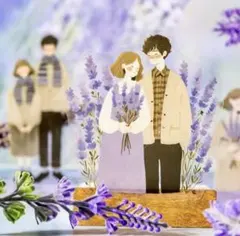 海外シール カップルの週末 人物ステッカー 30枚 ラベンダー コラージュ素材