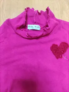 hakka kids ピンク フリルネック セーター 120㌢